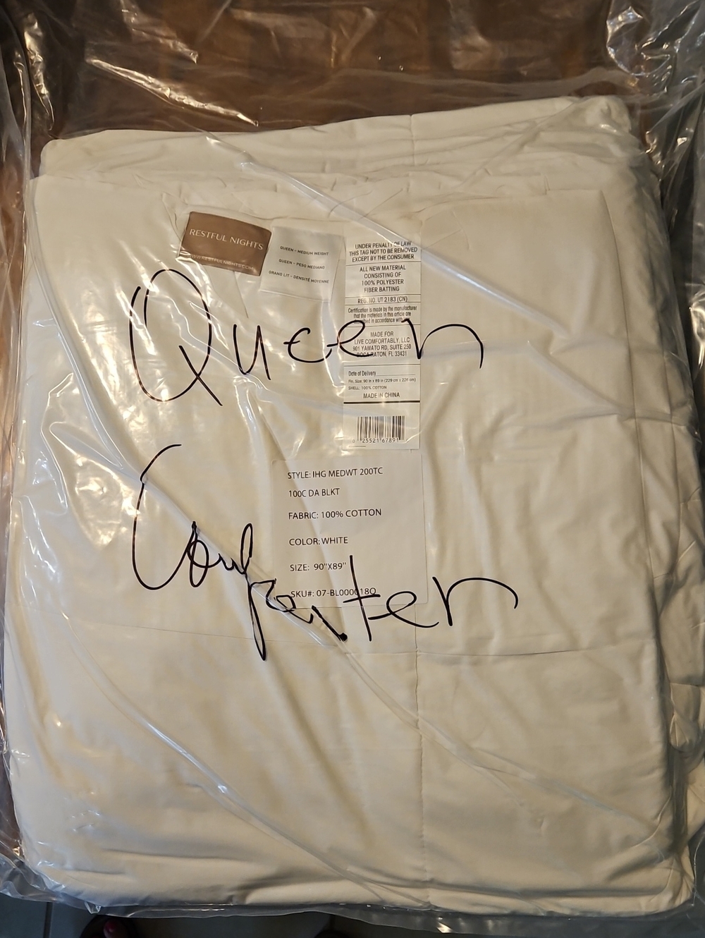 Restful Nights down- alternative comforter, size Queen
